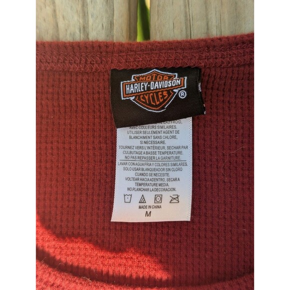 Harley Davidson Women's Burgundy Tank Medium Studded Biker Chic - Picture 3 of 5